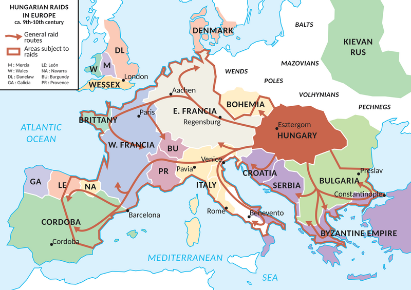 Hungarian Raids In Europe 9th 10th Century Maps On The Web 5d0682bf095a271f6962d78dc93e3202baeae9f9