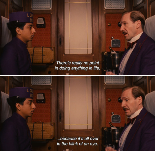 anamorphosis-and-isolate:― The Grand Budapest Hotel (2014)M. Gustave: There’s really no point in doi