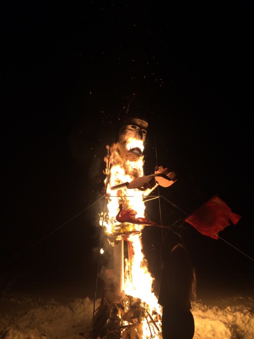 Okay so remember how my father was going to celebrate his 60th birthday by burning an enormous effig