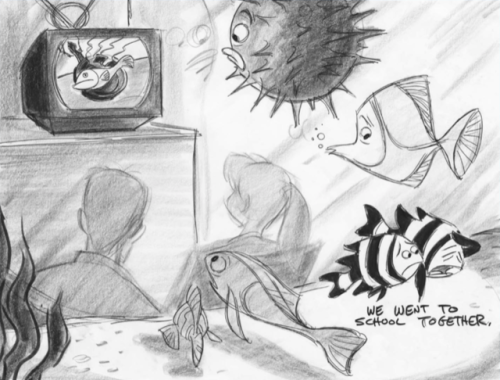 Sketches, doodles, and half-thoughts from Pixar’s gag sessions. 