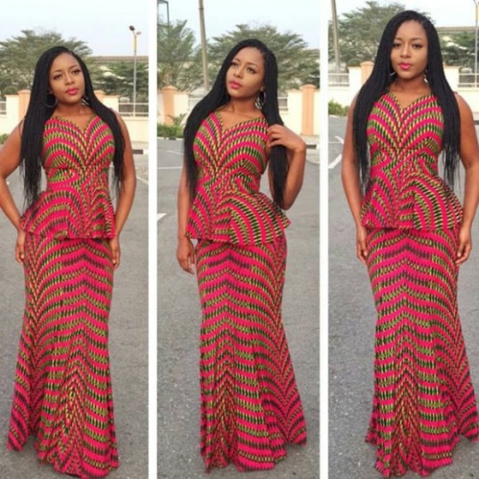 ankara six pieces gown