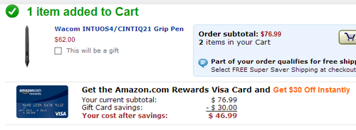 iguanamouth:  i went to order another tablet pen on amazon because i lost my last one and when i when to check out i saw there was another item in my cart  so im like wait what else is in here i didnt order anything else and i click on the cart  it was