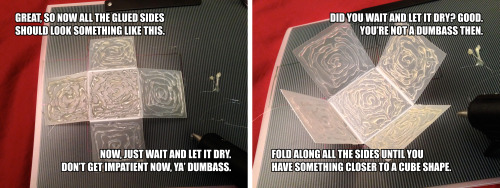 dungeonsdonuts: dungeonsdonuts: Gelatinous cube miniature tutorial.  Stick it in your face and 
