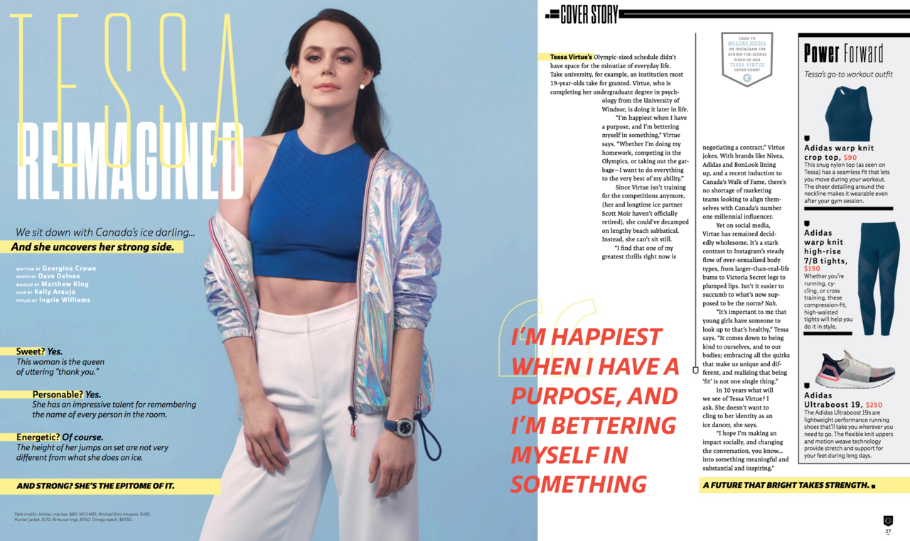 Three-time Olympians — Tessa Virtue Uncovers Her Strong Side April 10