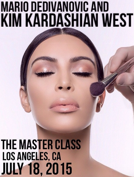 kuwkimye:  makeupbymario Los Angeles - save the date! #TheMASTERclass with@makeupbymario and @kimkardashian. July 18, 2015. This is going to be the most informative beauty master class and a once in a lifetime course taught by myself and Kim. We will