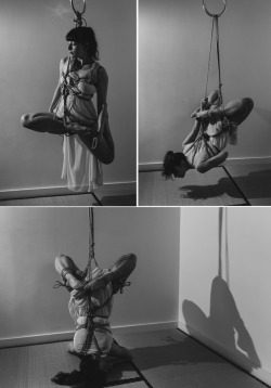 kissmedeadlydoll:  Photo &amp; Rope by Kissmedeadlydoll  |  Rope is from MocoJute This month’s Patreon advanced tutorial is my own “doll”-hishi harness. I used this for my performances, taught it in some workshops &amp; shared it at Eurix for