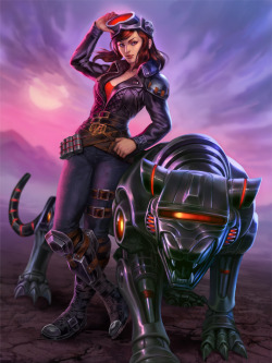 cyberclays:  Renegade Awilix - by Scebiqu (Simon Eckert)Skin Illustration for SMITEMore Smite art [here]