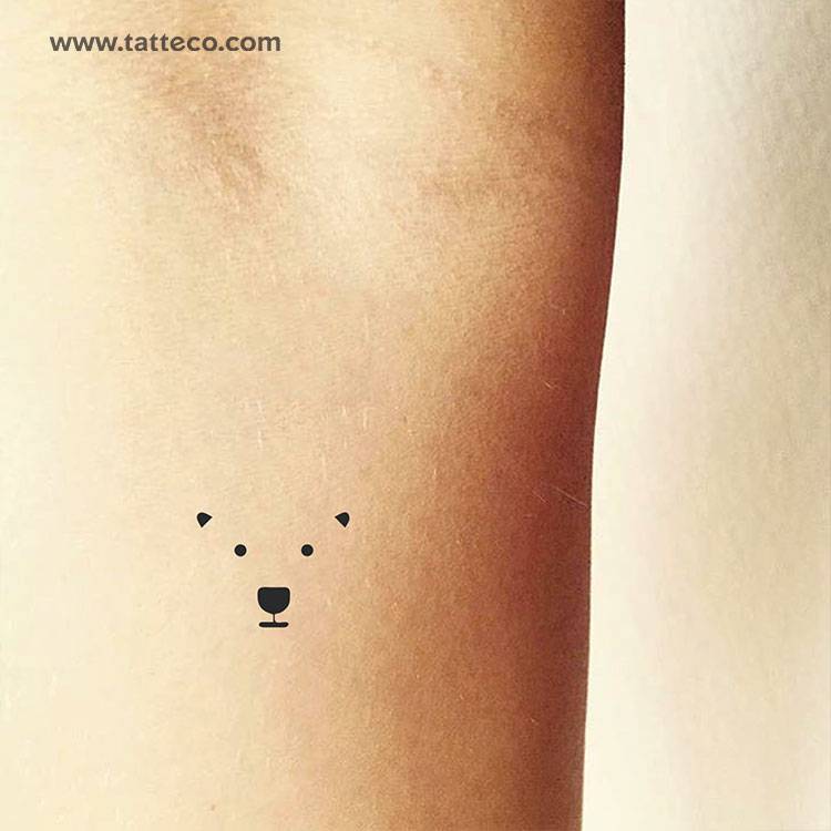 My first tattoo #minimalist #bear #tattoo #small #placement #blackandwhite  #ink #men | Bear tattoos, Minimalist tattoo, Small tattoos