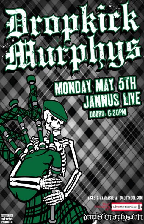 Buy tickets to see Dropkick Murphys May 5th with The Bots at Jannus Live!