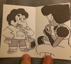 as-warm-as-choco:  The Steven Universe “Eatin’ Zine” by storyboard revisionist Amber Rogers, handed out in SDCC 2016.  (me: looks at each gem.   *stars in my eyes*  stares at the lapis and amethyst ones for too long)  