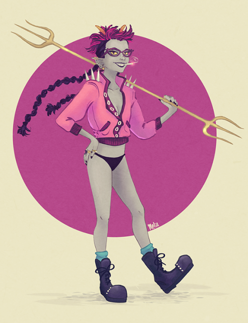paperpie:  Homestuck Pin Up Project: Meenah~ Thanks everyone who showed up to the stream!  