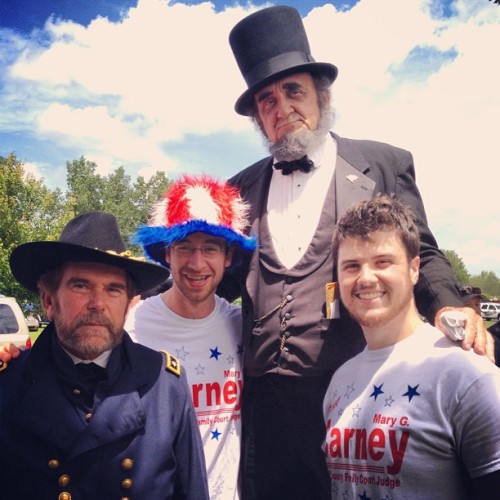 Just chillin with the Presidents! #Happy4thofJuly #AbeLincoln #Grant