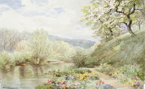 Fidelia Bridges’s Garden in Canaan, ConnecticutWilliam Trost Richards (American; 1833–1905)190