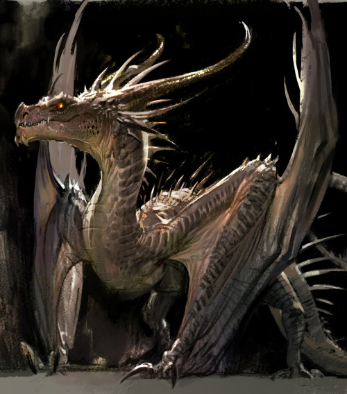 theotherwesley:fantasy-art-engine:Dragon by Jaemin KimKITTY &lt;3