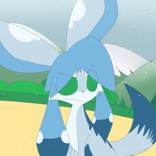 askcoldshoulderedglaceon:  “My name’s Fuyuki, nice to meet you all…I guess..” “I’m actually looking for a friend of mine, his name is Kenichi and he’s a Mienshao.” “He went off somewhere to train or something. I told him to meet me back