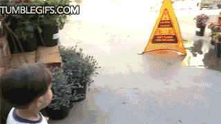 premium-gifs:  The Danger of Wet Floors. [video]