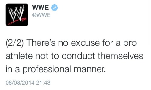 roxymaniaaa:  Well damn, I don’t think I’ve ever seen WWE tweet like this. They are really not happy.