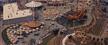 gameraboy:  I made a few GIFs from the 1956 film Disneyland People and Places.  You can watch it on YouTube. 