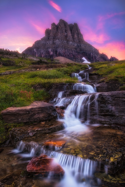 wowtastic-nature:  💙 Glacier Sunset on 500px by David Hodge☀  D800E, 721✱1080px-rating:99.2 