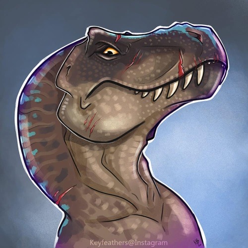 Icon commission for Zen :) #dinosaur #commissions #tyrannosaurusrex #trex #theisle #keyfeathers #dig