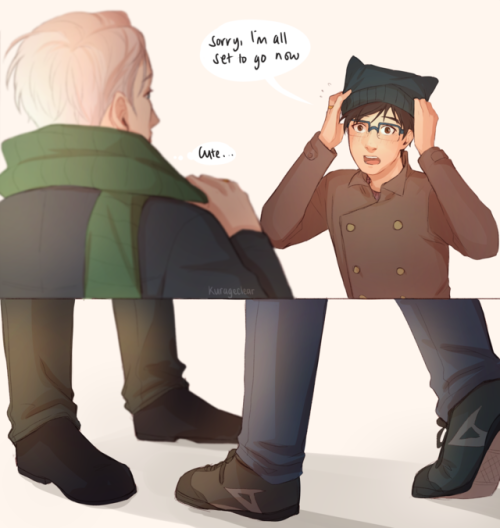 hachidraws:these dorks goin’ on a date for the first time would be so 