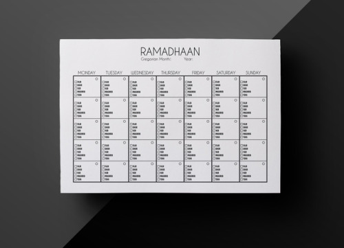 Ramadhaan Printables - Download Here (from Google Drive)- Qur’aan Tracker: Actual printable is fille