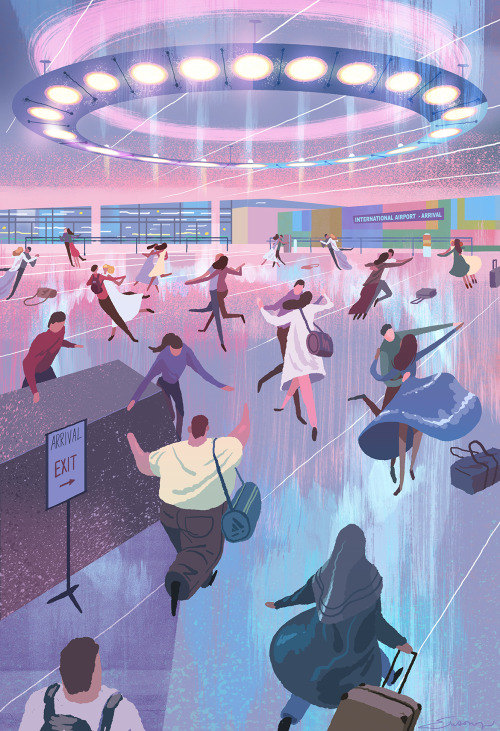 eusong:I just thought to do this illustration because this is what an arrival terminal should always