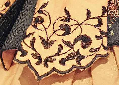 Extreme closeup: Aminta embroidery / lace(USA, Hamburg, USA, original Broadway, Copenhagen, World To