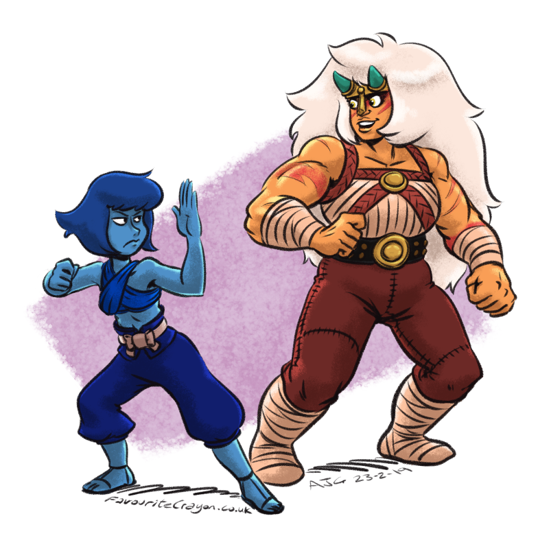 favouritecrayon: D&amp;D Gems - Lapis &amp; Jasper (Steven Universe) Monk