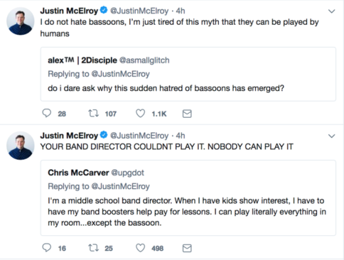 official-bassoon:  a-case-of-the-hiccups: Justin just going OFF on the bassoon. (x) hey listen even 
