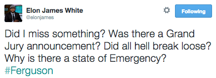 inixoq:  gelatinadeleche:  blackfemalepresident:  socialjusticekoolaid:  revolutionarykoolaid: BREAKING FERGUSON NEWS (11/17/14): Governor Jay Nixon, in advance of the Grand Jury decision for Darren Wilson in the death of Michael Brown, has declared a