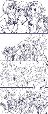 yugiohchildhood:  iloveyamiyugi:  dilaramilena:   Source   OH NO WHY IM LAUGHING SO HARD AHAHAHAHA  Yami’s face.. I’m dying  Atem’s like get fuck out of way yugi