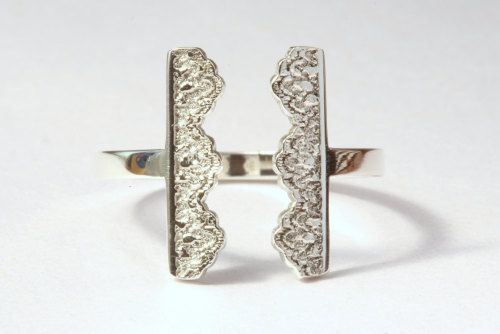 cervirae:sosuperawesome:Lace Rings - including Custom Lace - by Precious Lace Jewelry on EtsyMore li