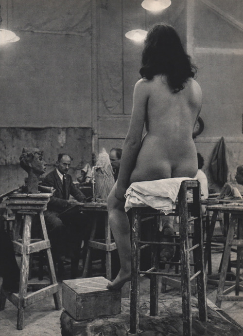 Nico Jesse, Students in the workshop of Zadkine, Paris, c. 1954