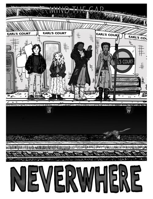 tolkiennaite111: Neverwhere Cover for an inking assignment. This is for the BBC Radio adaptation of