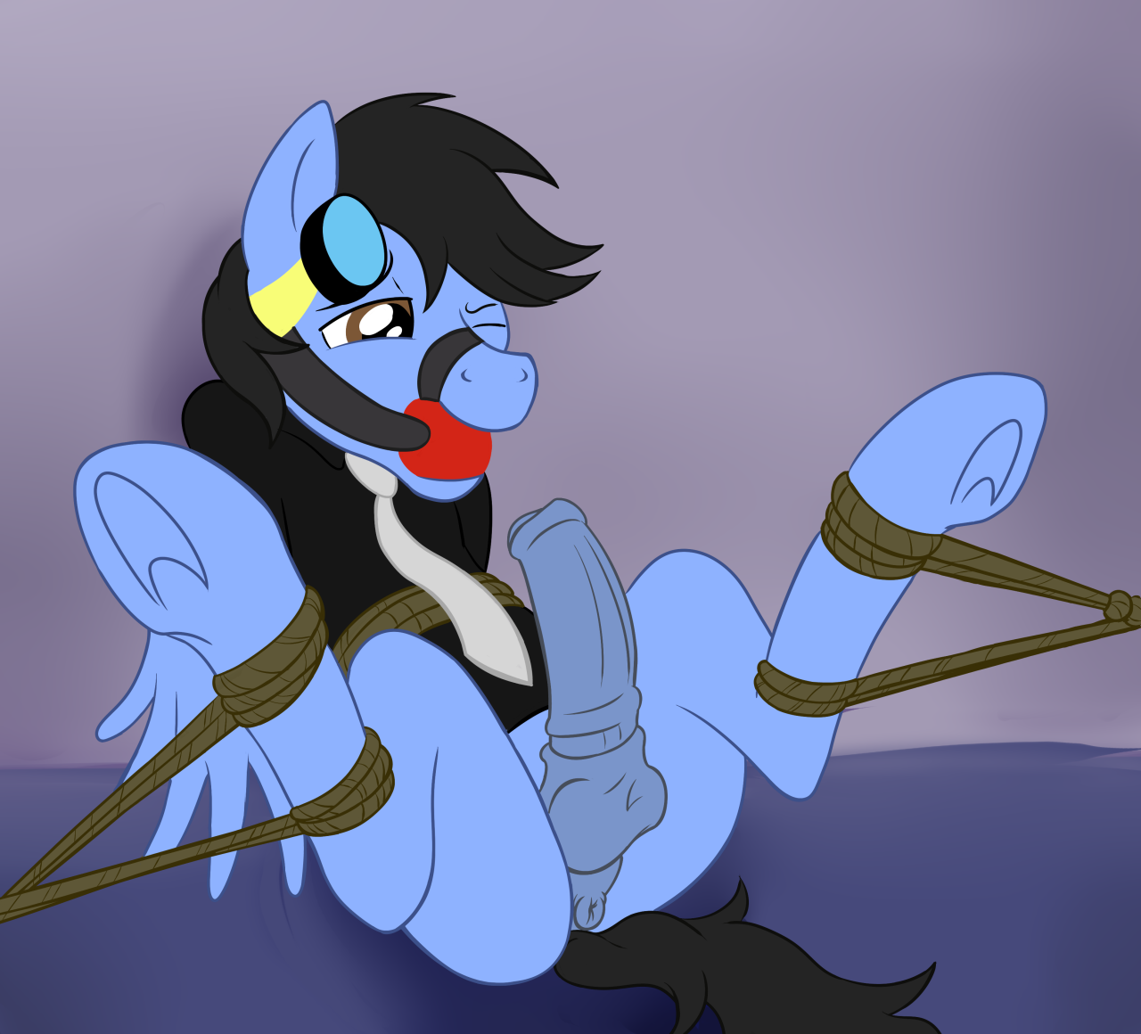 Neo Miles bound, vulnerable, throbbing and available ~Commission for neomiles!