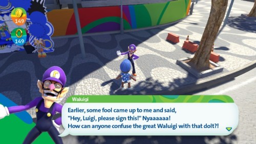 wine-feathered-finch:  Some interesting dialogue from Waluigi in Mario and Sonic at the Rio Olympic 
