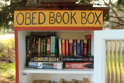 Another magical neighbourhood book exchange in Victoria, BC, Canada. “Books are a uniquely portable 