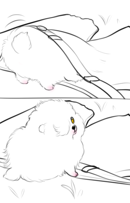 animaglacialis: itsa-me-amelie:  verceri:  verceri:  sniperj0e:  sniperj0e:  ok but what if like. werewolves transform under the full moon but theres just this one and by day hes a big tough guy and then when he transforms hes a tiny dog. just fucking.