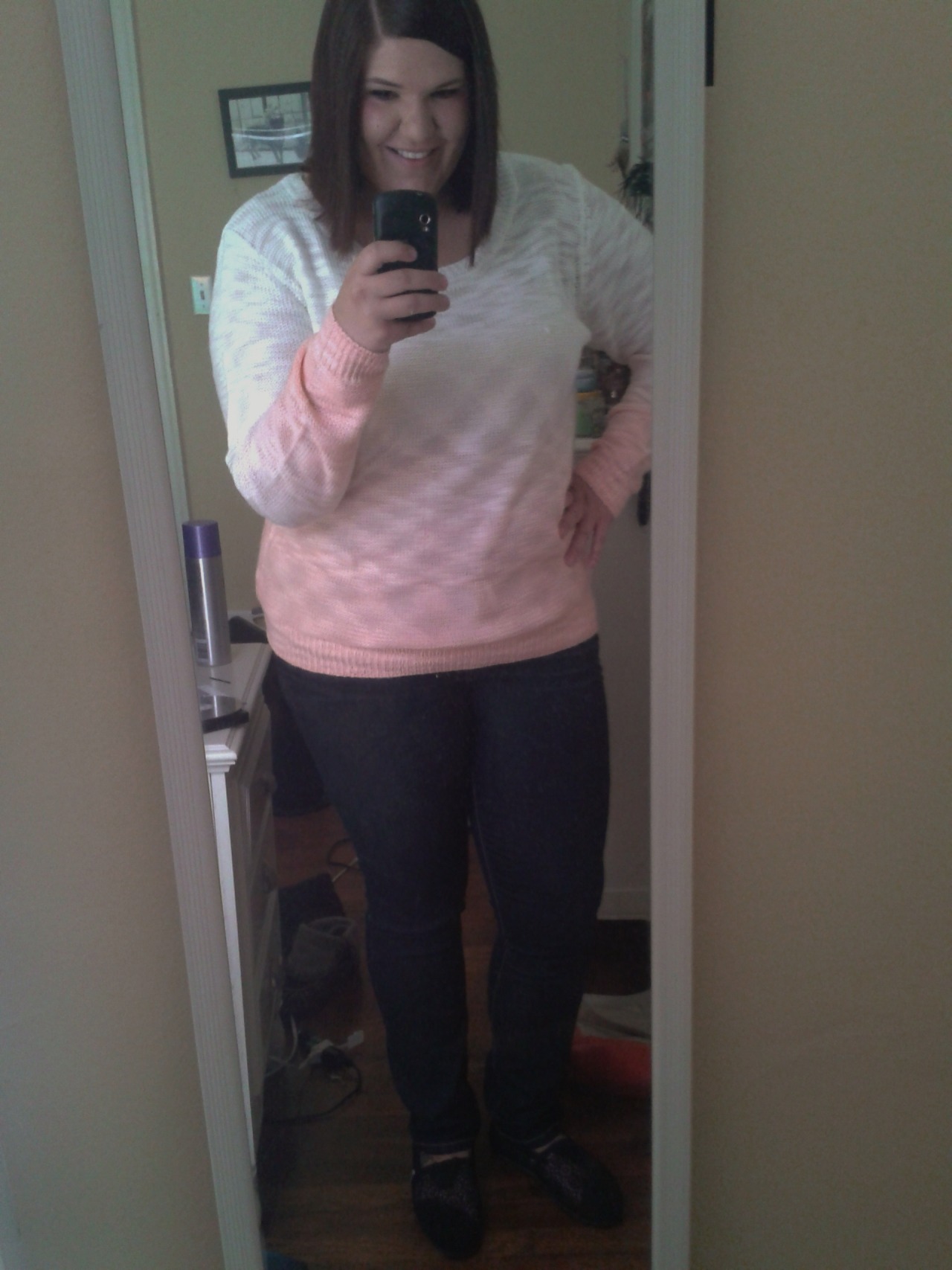 fatfoodandfashion:  OOTD  U.S size 18/20 Ombre Sweater: Forever 21+ Skinny Jeans: