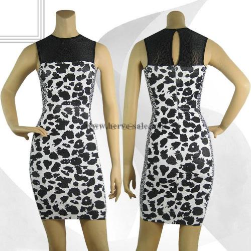 Herve Leger Bandage Dress black and white 001HL. Find it at http://www.luxurydressesbox.com
