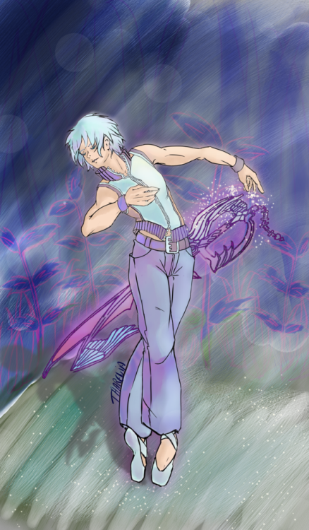 tharenia: I really love the idea of Aqua being an iceskater and Riku being a ballet dancer. The idea of Aqua,of course,came from her spellweaver animation. The idea of Riku came from KH1 concept art that was pointed out by kingdomheartsnyctophiliac 