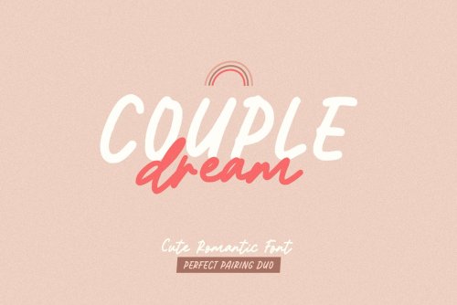 Couple Dream Handwriting Font Duo by MJB Letters