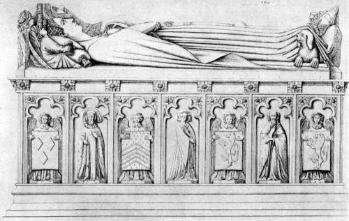 Effigies of Matilda Arderne and her husband Sir Thomas Arderne (d. 1391)