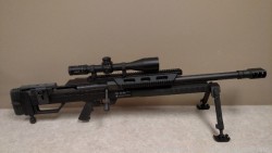 gunrunnerhell:  Steyr HS .50 M1 “Shorty” What I initially thought was a custom rifle, is in fact a factory model from Steyr, of which only 15 were brought into the U.S, at least according to the seller. Could be easily verified with Steyr. It has