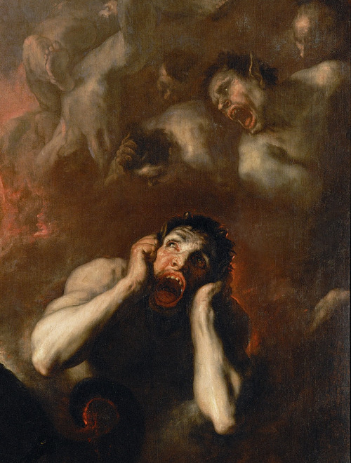 achasma:Archangel Michael Hurls the Rebellious Angels into the Abyss (detail) by Luca Giordano, circ
