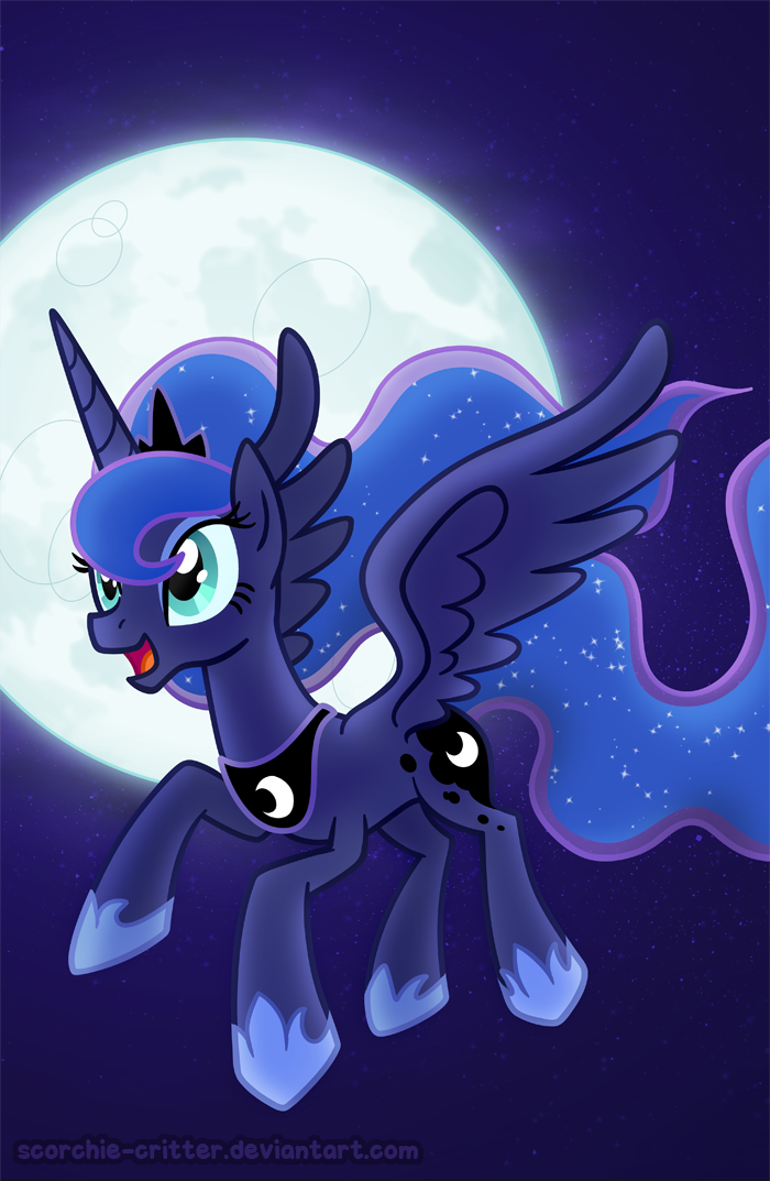 mlpfim-fanart:  Luna by Scorchie-Critter  Happy Lulu FTW~ &lt;3