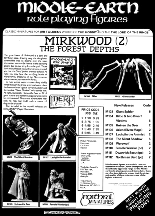 Middle-earth Roleplaying Game figures from Dragon magazine issues 147 and 148 (1989).The 80s were a 