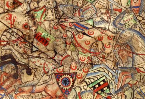 medieval:The Battle of Hastings.Life of St Edward the Confessor, 13th C. (via)
