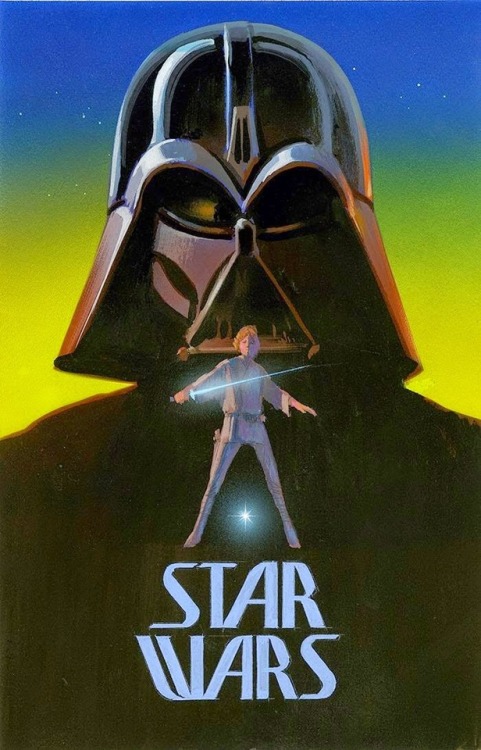 Logo and poster designs for Star Wars (1977). By Ralph McQuarrie.